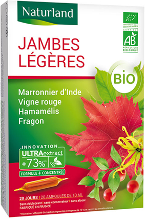 Naturland Jambes Légères Bio 20 ampoules