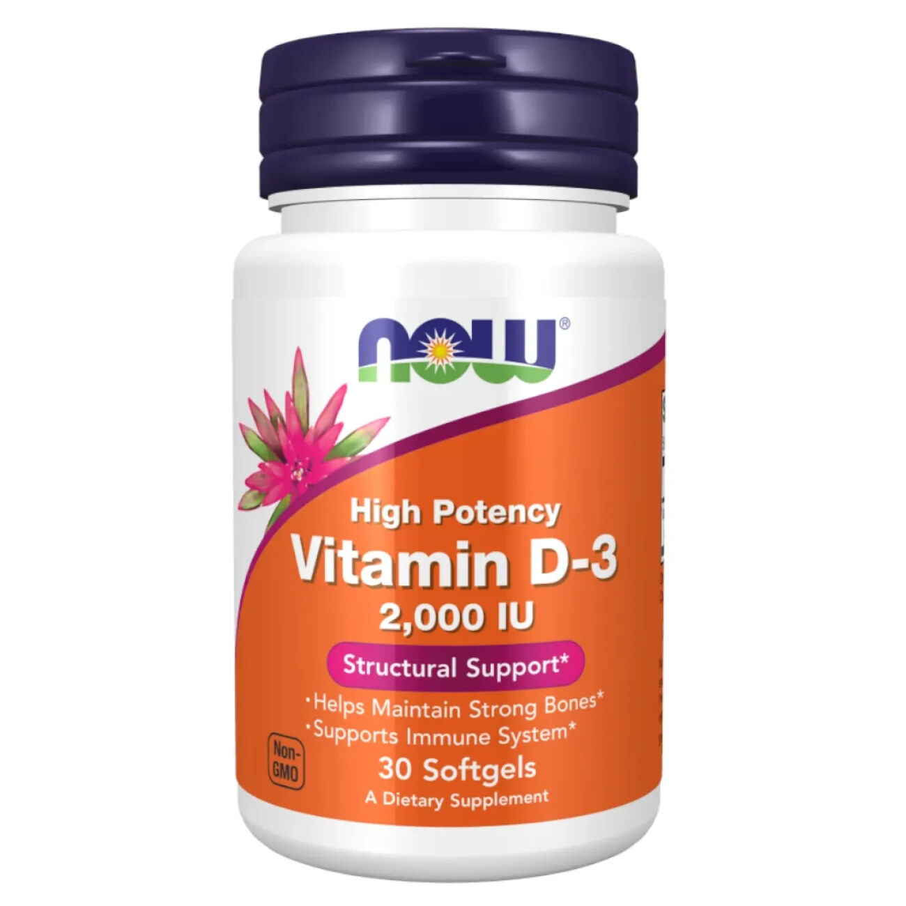 Now Foods Vitamine d3 2000ui - 30 perles