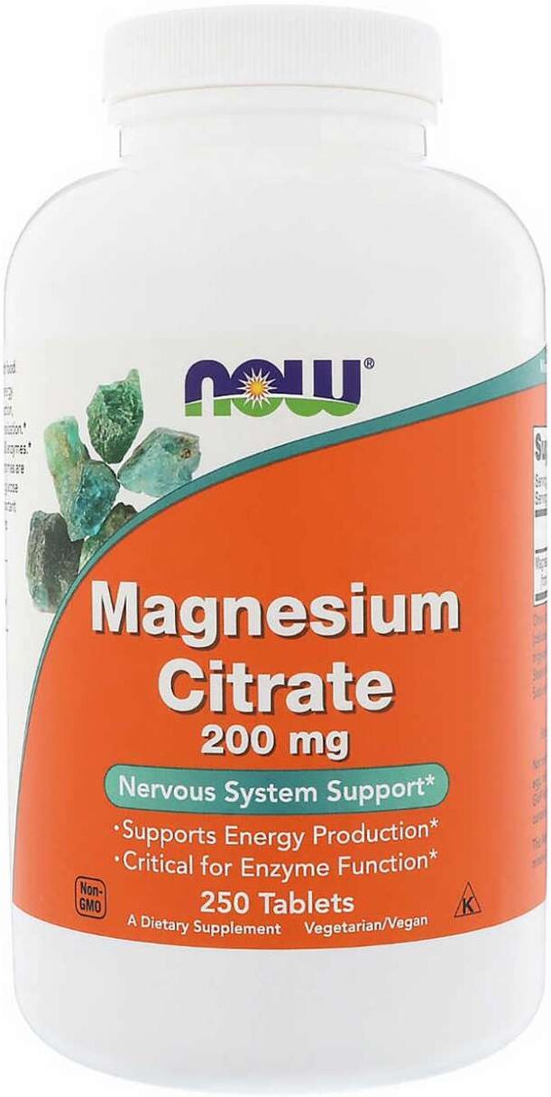 Now Foods Citrate de magnésium 200mg - 250 comps