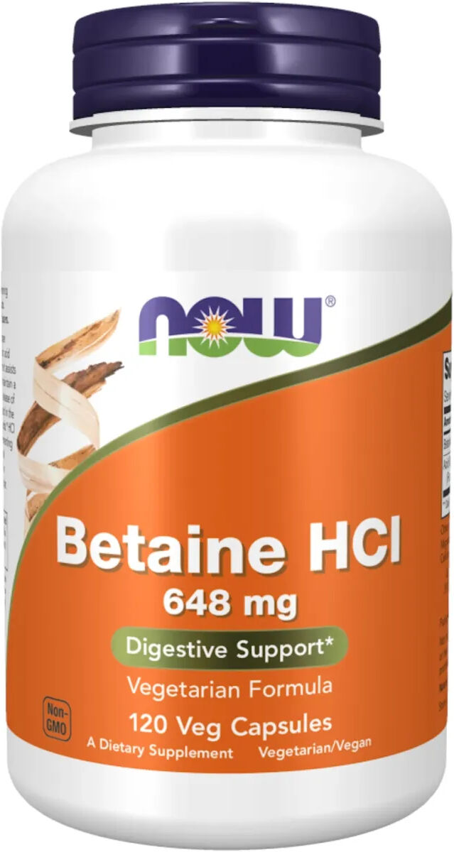 Now Foods Betaine hcl 648mg - 120 veg caps