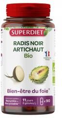 Superdiet Radis Noir - Artichaut Bio - 90 Gélules - Pot 90 gélules