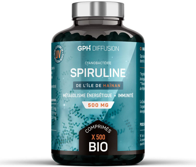 GPH Diffusion Spiruline Bio - 500 mg - 500 comprimés