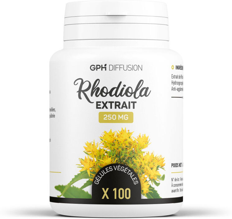 GPH Diffusion Rhodiola Rosea Extrait - 250 mg - 100 gélules végétales