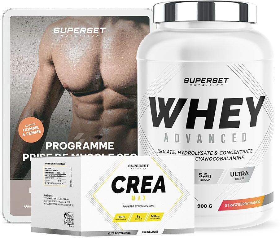 Superset Nutrition Programme prise de muscle sec - avance unisexe