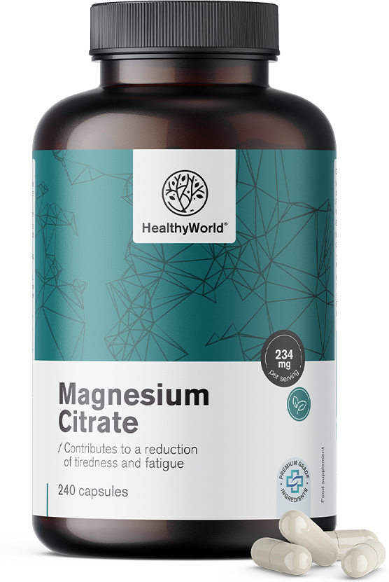 Healthy World Citrate de magnésium 234 mg, 240 gélules