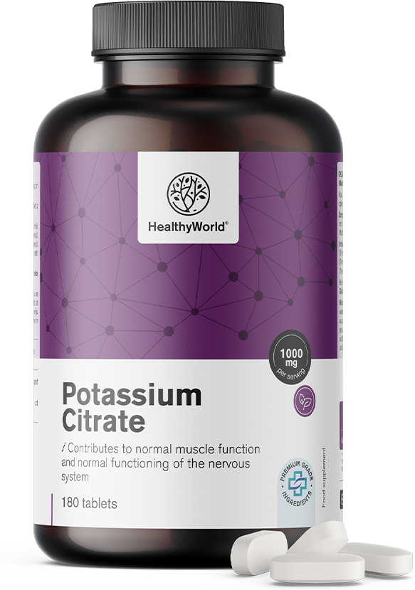 Healthy World Citrate de potassium 1000 mg, 180 comprimés