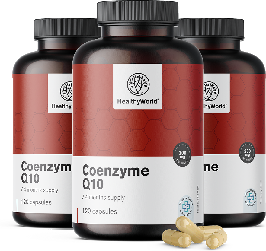 Healthy World 3x Coenzyme Q10 200 mg, ensemble 360 gélules