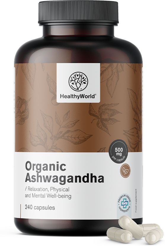 Healthy World Ashwagandha BIO 500 mg, 240 gélules