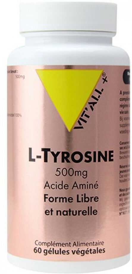 Vitall+ L-Tyrosine Vitall+ : Conditionnement - 60 gélules