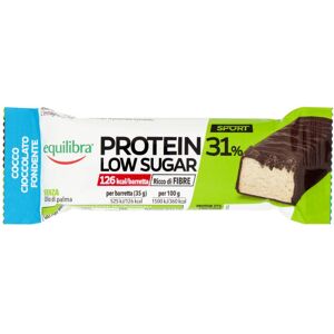 Equilibra ®- 24 barrette da 35 g Protein 31% Low Sugar Cocco Cioccolato Fondente