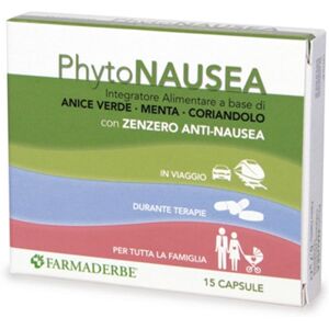 Farmaderbe Phyto Nausea Integratore Alimentare, 15 Capsule