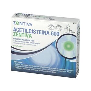 Zentiva Acetilcisteina 600 Integratore Alimentare, 10 Bustine Bipartite