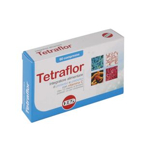 Kos Tetraflor Integratore Alimentare di Probiotici e Prebiotici, 60 Compresse