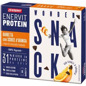 Enervit Wonder Snack Scorze d’Arancia Senza Glutine con Fibre e Proteine, 8Pezzi