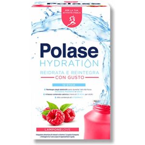 Polase Hydration Integratore Sali Minerali Magnesio Potassio Lampone, 12 Stick