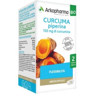 Arkopharma Arkocapsule - Curcuma + Piperina Bio Integratore, 130 Capsule