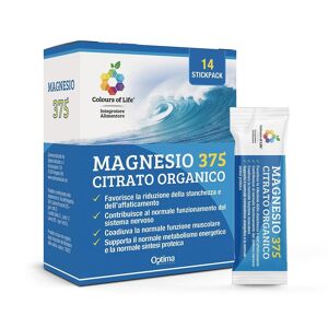 Optima Naturals Colours Of Life - Magnesio 375 Citrato Organico, 14 Stick