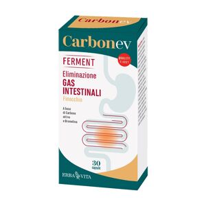 Erba Vita EV Gastrointestinale - Carbon EV Ferment Integratore, 30 Capsule