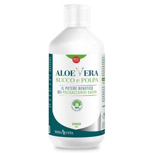 Erba Vita Aloe Vera - Succo e Polpa Integratore Antiossidante, 1 Litro