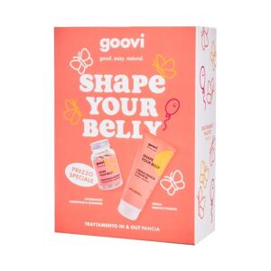 Goovi Shape Your Belly Box Integratore Gonfiore 60 Capsule + Crema Fianchi 200ml