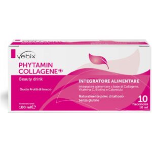 Vebix Phytamin - Collagene+ Beauty Drink Integratore Alimentare, 10 flaconcini