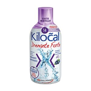 Kilocal Drenante Forte Integratore Alimentare Depurante Gusto Mirtillo, 500ml