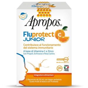 Apropos Fluprotect C Junior Integratore Alimentare, 2 Flaconcini Da 25ml