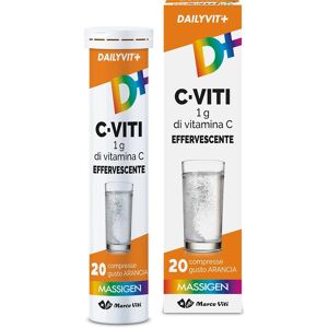 Massigen Dailyvit+ C-Viti Vitamina C 1g Effervescente all'Arancia, 20 compresse