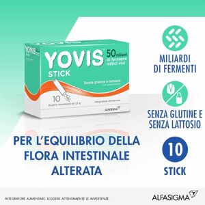 Yovis Stick Fermenti per l'Equilibrio Flora Intestinale, 10 Bustine