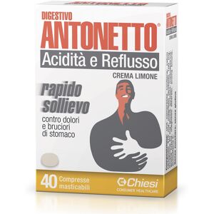 Digestivo Antonetto Acidità e Reflusso Integratore Gusto Limone 40 Compresse