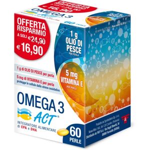f&f srl omega 3 act integratore alimentare di epa e dha 60 perle