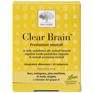 New Nordic Clear Brain Integratore 60 Compresse