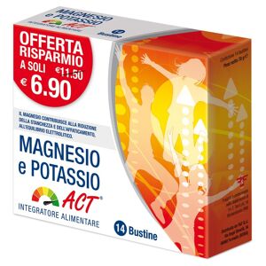 F&f Magnesio Potassio ACT Integratore 14 Bustine