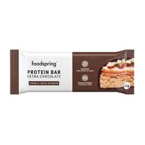 FOODSPRING Protein Bar Extra Cioccolato Doppio Cioccolato e Anacardi 45 g