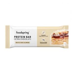 FOODSPRING Protein Bar Extra Cioccolato Cioccolato Bianco e Mandorle 45 g