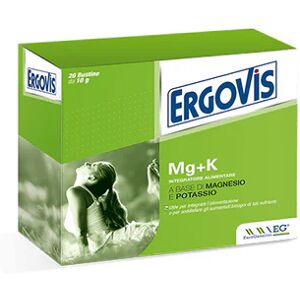 ERGOVIS Mg+K Integratore Alimentare 20 Bustine Da 10 g