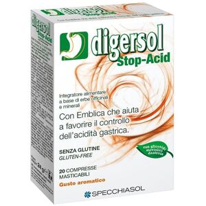 SPECCHIASOL Digersol Stop-acid 20 Compresse Masticabili