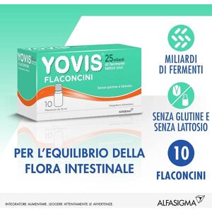 YOVIS 25 Miliardi Fermenti Lattici Vivi 10 Flaconcini 10 Ml