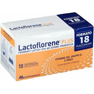 MONTEFARMACO OTC SpA Lactoflorene Plus Fermenti Lattici Vivi 18 flaconcini 180 ml.