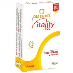 Omegor Vitaliy 1000 Omega 3 30 cps Nuova Formula ad Alta Concentrazione di EPA e DHA