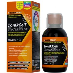 TonikCell Focus Plus 280 ml Named Sport tonico multivitaminico contro stanchezza e stress