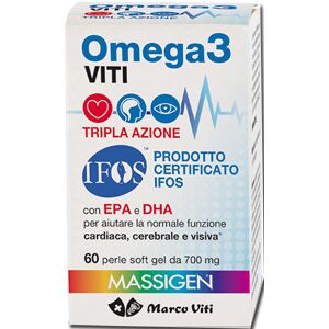 Marco viti farmaceutici spa OMEGA3 VITI TRIPLA AZIONE 60 PERLE