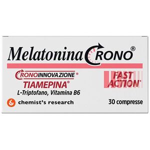 Chemist's Research Melatonina Crono 1mg Tiamepina Integratore Sonno 30 Compresse