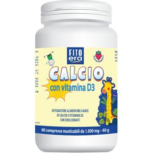 Fitoera Calcio Vitamina D3 Fragola 60 Compresse