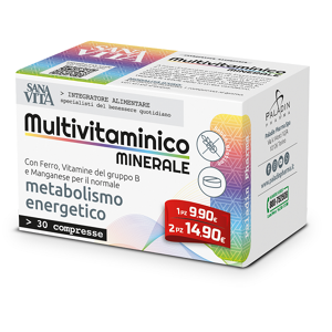 Sanavita Multivitaminico Minerale Integratore Metabolismo Energetico 30 Compresse