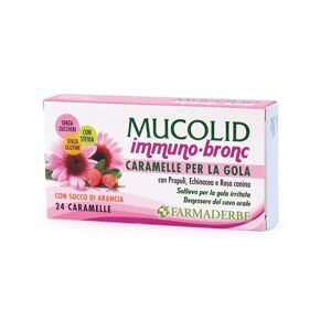 Farmaderbe Mucolid Bronc Immuno Gola Gusto Arancia 24 Caramelle