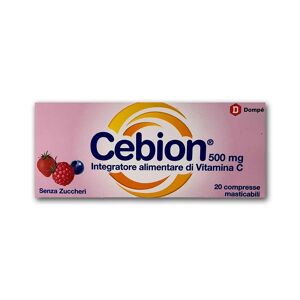 Dompe' Cebion - Vitamina C Senza Zucchero 20 Compresse, Integratore per il Benessere Immunitario