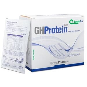 Promo Pharma GHProtein Plus - 20 Bustine Gusto Cacao: Integratore Proteico per il Potenziamento Muscolare