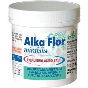 A.V.D. Reform Srl Alka Flor New Mirabilis 500g - Integratore Alimentare Sali Minerali e Frutto Oligosaccaridi