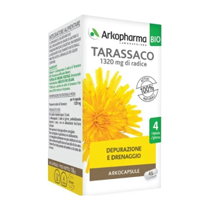 Arkofarm Srl Arkopharma Tarassaco Bio 45 Capsule - Integratore Depurativo per Funzioni Epatiche e Digestive